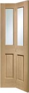 Malton Glazed Unfinished Oak Bfold Door