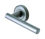 Shuttle Lever on a Rose in Satin Chrome