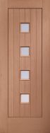 XL Siena Hardwood external door with Obscure Glass