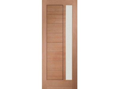 XL Modena Hardwood external door with Obscure Glass