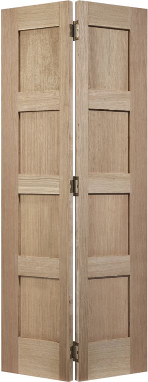 LPD Contemporary 4P Bi-Fold Oak Panel Door - 686 x 1981 x 35mm