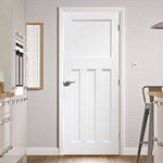XL DX White Primed Door  With Obscure Glass 