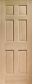 Colonial 6 Panel Unfinished Oak Internal Door with Non Raised mouldings