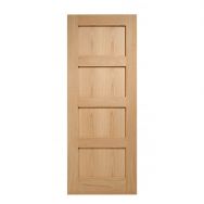 LPD Contemporary 4P Oak Panel Door - 826 x 2040 x 40mm