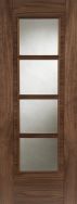 Pre-finished Walnut Iseo SS 4light Central Glazed 35x1981x610mm