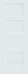 White Primed Contemporary 4panel 35x1981x762mm