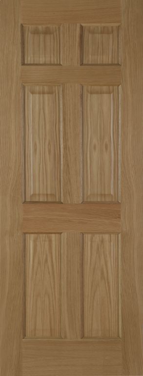 Un-finished Oak 6panel Recessed 35x1981x610mm