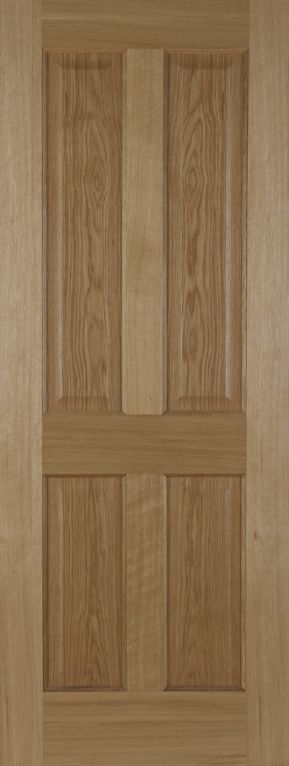 Un-finished Oak 4panel Recessed 35x1981x610mm
