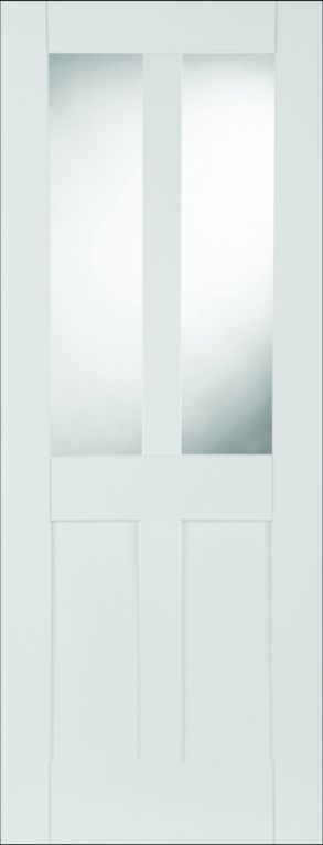 White Primed Shaker 2panel/2light Glazed 35x1981x686mm