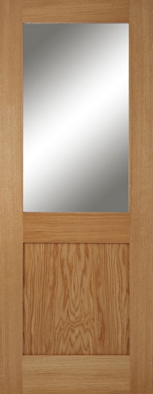 Un-finished Oak Marlborough 1panel/1light Glazed