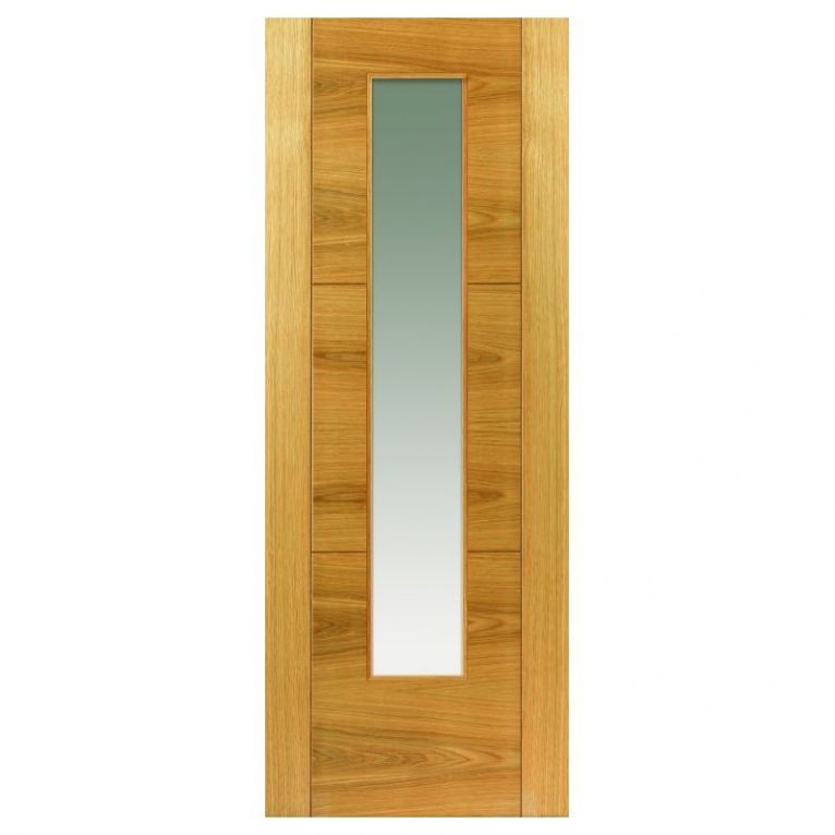 JB Kind Mistral Glazed Oak Internal Door - 626 x 2040 x 40mm