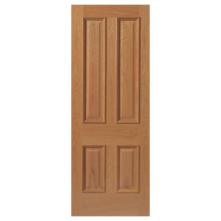 JB Kind E14M Unfinished Oak Internal Door - Unfinished - 838 x 1981 x 35mm