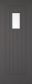 Embossed Suffolk 1L Pre-Finished Charcoal Grey Door