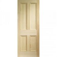 XL Edwardian 4 Panel Pine Door - 610 x 1981 x 35mm