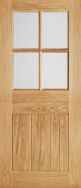 Cottage Oak Stable 4 Light External Door