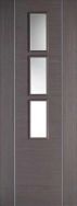 LPD Chocolate Grey Alcaraz glazed internal door 