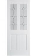 Canterbury 2P/2L White Glazed Door
