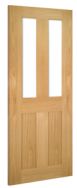 Deanta Eton Oak Glazed Internal Door - 610 x 1981 x 35mm