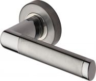 Milan apollo chrome dual finish lever on rose handle 