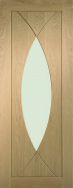 XL Pesaro Clear Glazed Unfinished Oak Door