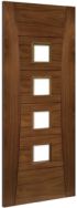 Deanta Pamplona Walnut Glazed Door  - 610 x 1981 x 35mm