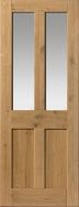JB Kind Rustic Oak 4 Panel Glazed Prefinished internal door