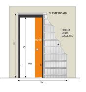 JB Kind Single Pocket Sliding Door System 