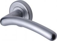 Ico lever on rose handle in satin chrome