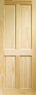 XL Victorian 4 Panel Clear Pine Internal Door