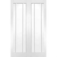 XL White Primed Worcester Pair with Clear Glass