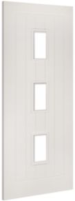 Deanta Ely White Primed Glazed Internal Door