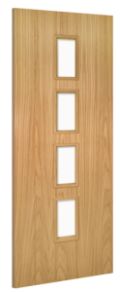 Deanta Galway Unglazed Oak Internal Door