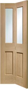 Malton Glazed Unfinished Oak Bfold Door 