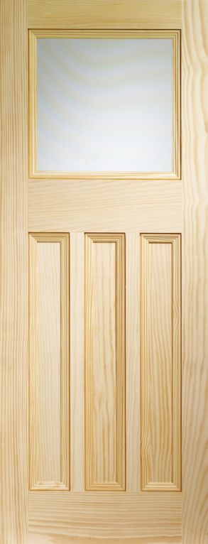 XL Vine DX 1930's Pine Door with Obscure Glass - 762 x 1981 x 35mm