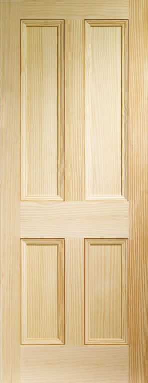 XL Edwardian 4 Panel Pine Door - 711 x 1981 x 35mm