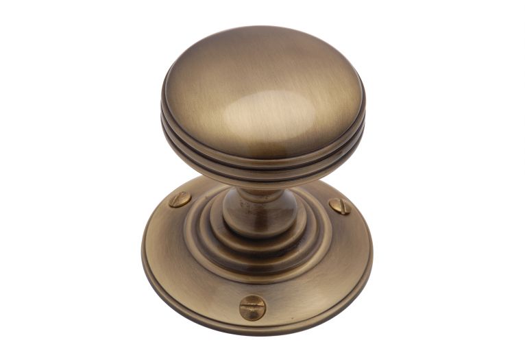 Richmond Decorative Mortice Knob in Antique Brass Handles