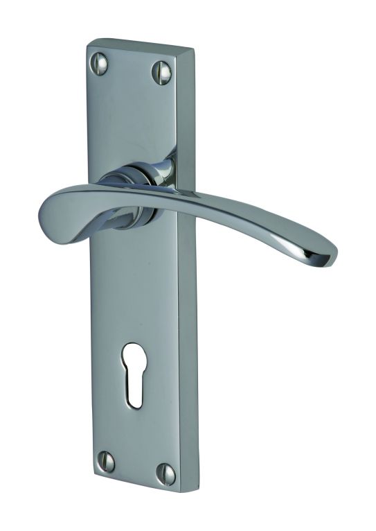 Sophia Lever Lock Handle in Polished Chrome Handles