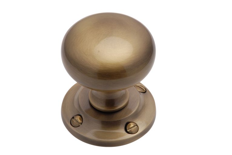 Victoria Mortice Knob in Antique Brass Handles