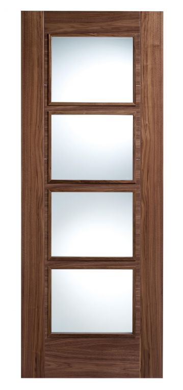 LPD Vancouver Walnut Glazed Internal Door - 838 x 1981 x 44mm firedoor LPD Vancouver Walnut Glazed Internal Door - 838 x 1981 x 44mm firedoor