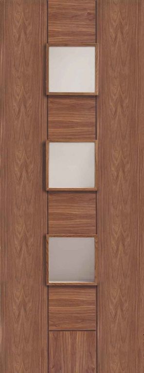 Messina Pre finished Glazed Walnut Door   - 762 x 1981 x 35mm