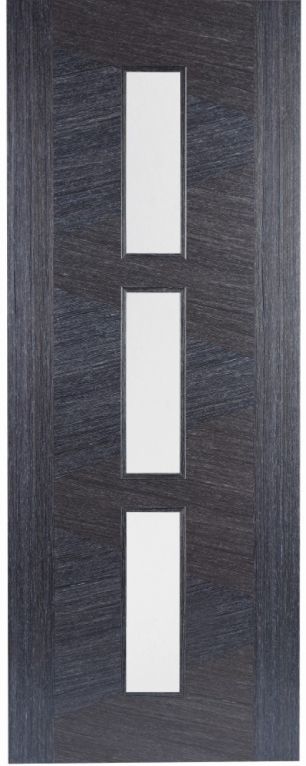 LPD Ash Grey Zeus 3L glazed internal door- 838 x 1981 x 35mm