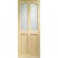 XL Rio 4 Panel Internal Pine Door with Crystal Rose Glass