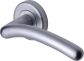 Ico lever on rose handle in satin chrome