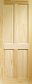 XL Victorian 4 Panel Clear Pine Internal Door - 533 x 1981 x 35mm